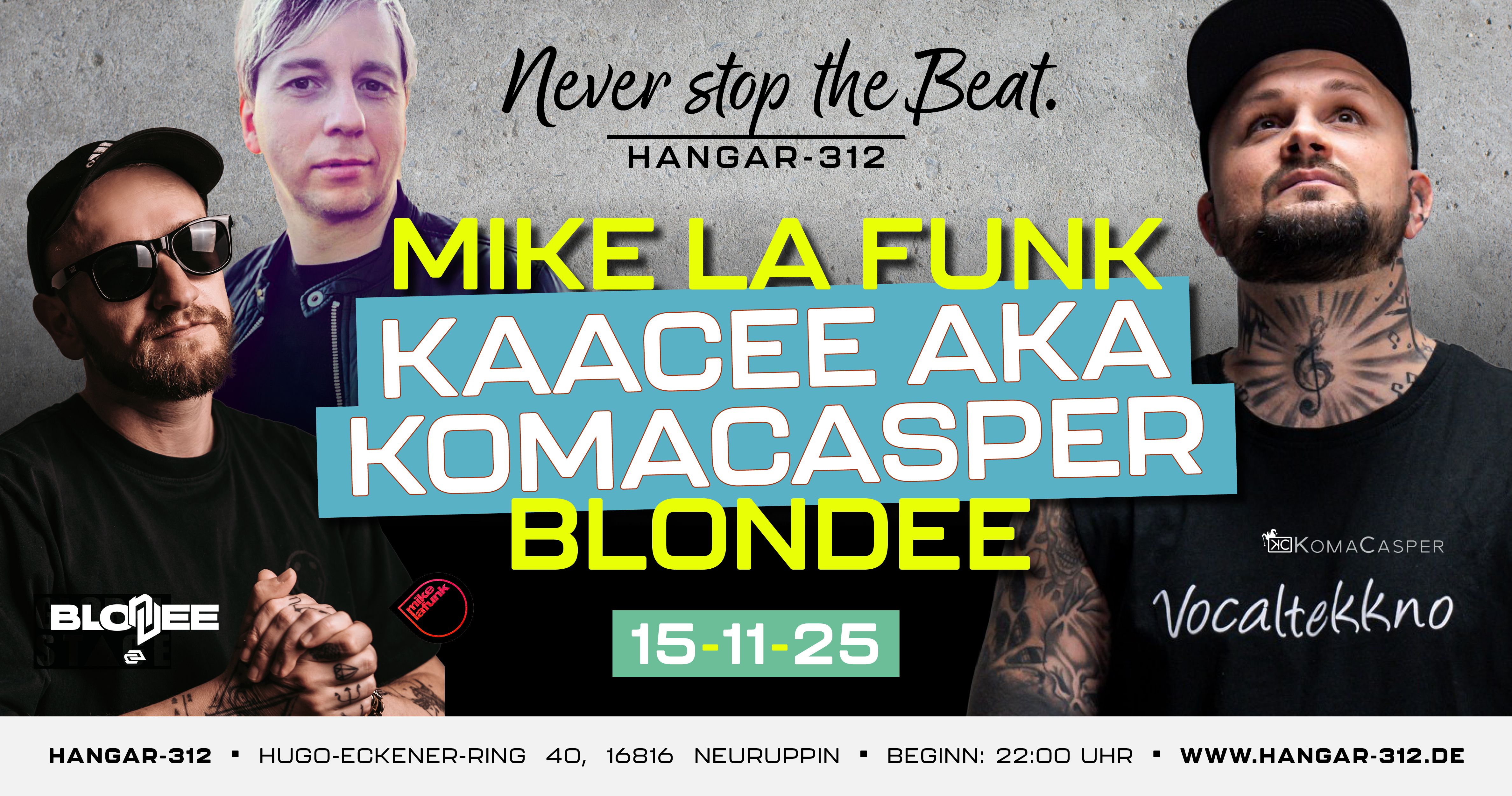 KaaCee aka KomaCasper – Vocaltekkno / Blondee / Mike la Funk